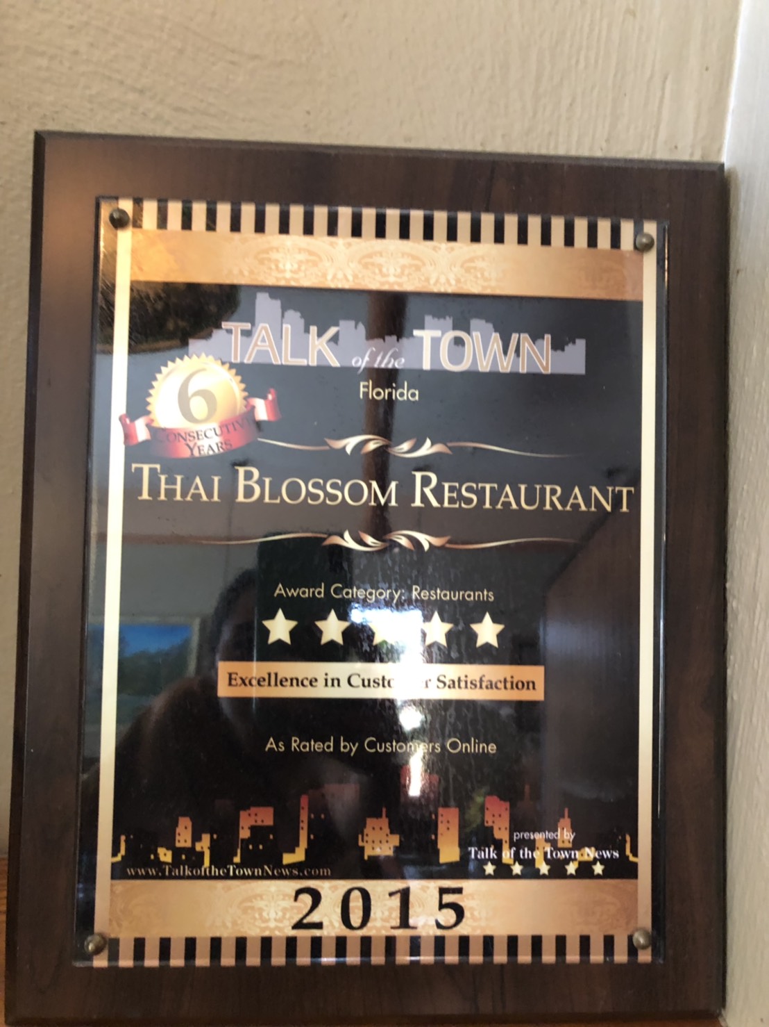 Talk of the town Florida, Excellent in Customer Satisfaction 2015