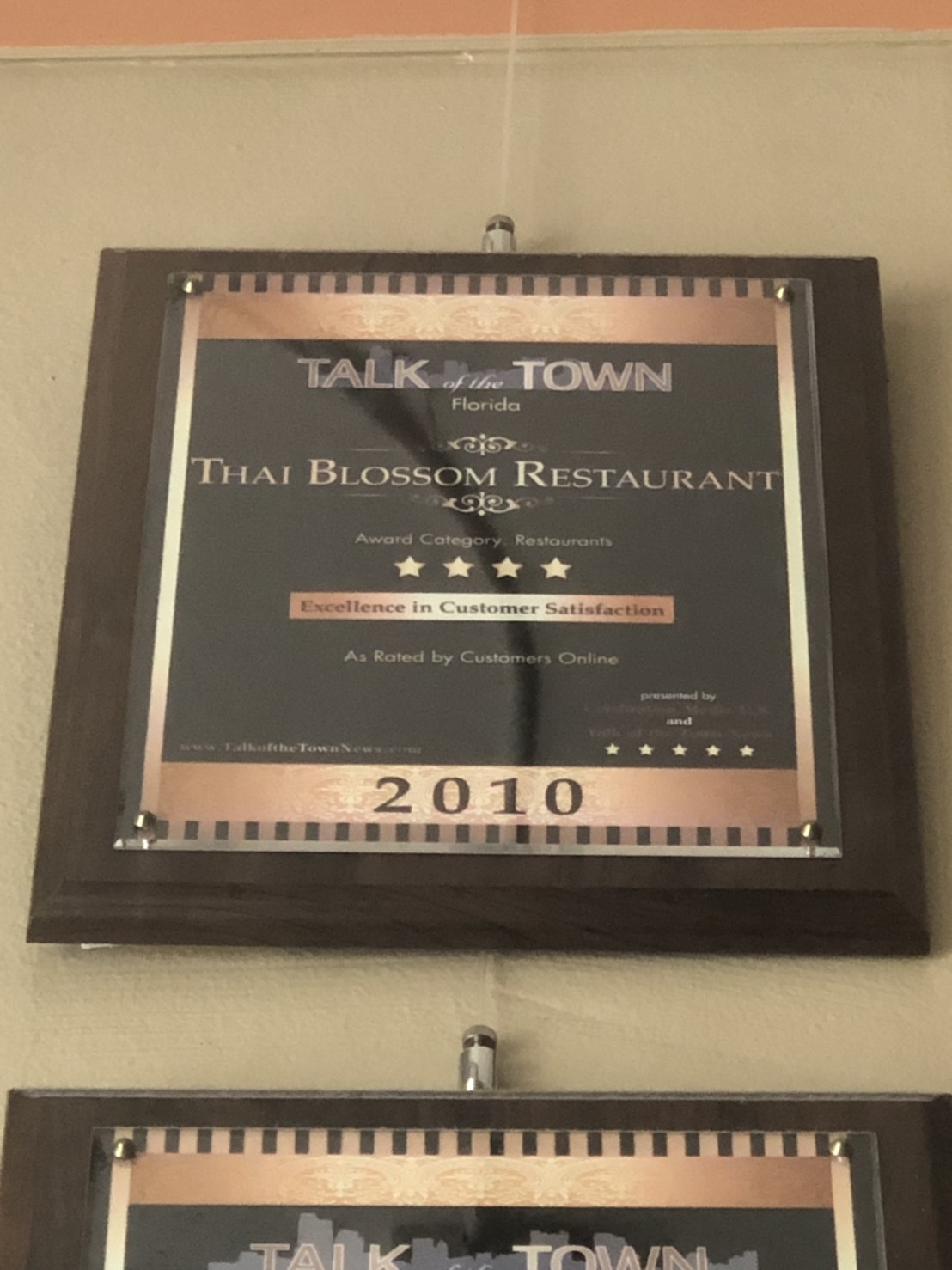 Talk of the town Florida, Excellent in Customer Satisfaction 2010