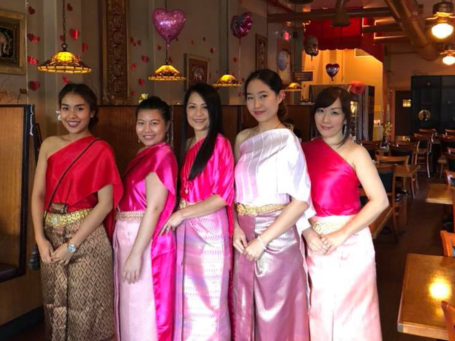 Thai Blossom Waitresses in Thai Traditional Costume Thai Blossom